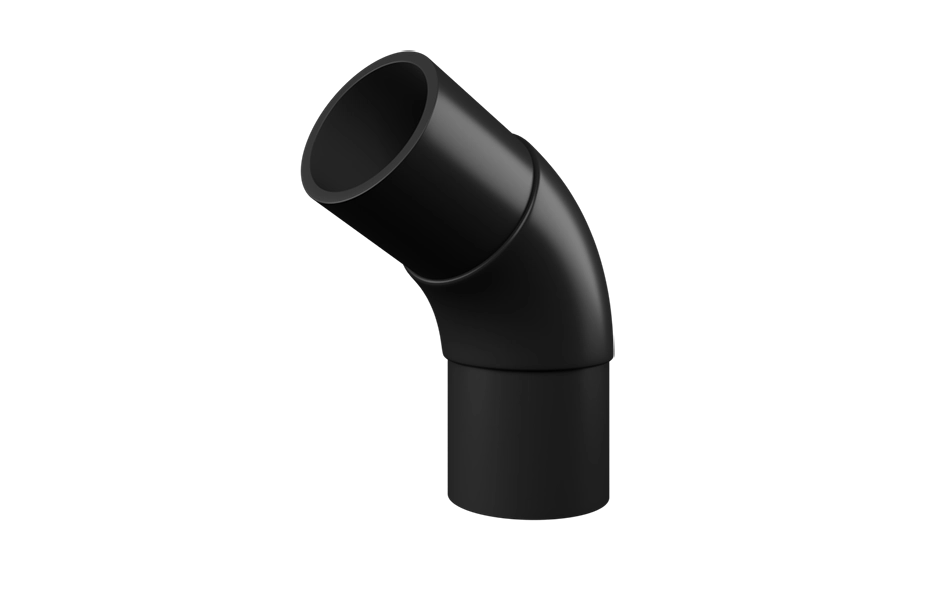 Отвод 45 градусов литой удлиненный Вода ПЭ100 SDR 17